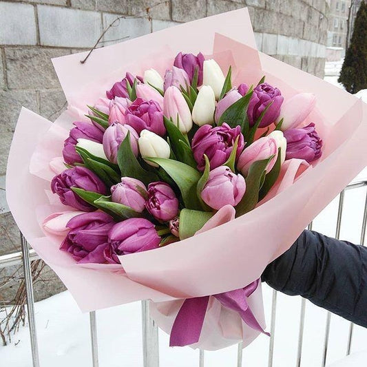 Pretty Petite Tulip Hand-Tied Bouquet
